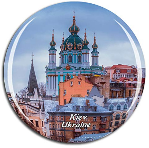 Weekino Golden Gate Kiew Ukraine Kühlschrankmagnet 3D Kristallglas Touristische Stadtreise City Souvenir Collection Geschenk Starker Kühlschrank Aufkleber