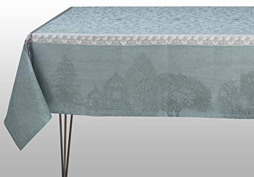 Le Jacquard Francais Tischdecke Serviette Tischset Tischläufer Serie Symphonie Baroque Fumee 100% leinen (Tischdecke 120 x 120 cm)