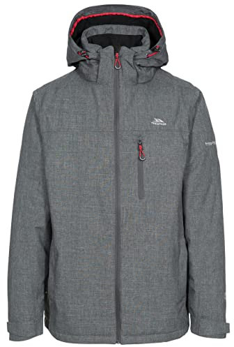 Trespass Mens Padded Waterproof Jacket Fyfinn - Men's Water Repellent Hooded Jacket, Padded Winter Coat For Travelling Walking, Everyday Outerwear Jacket with Pockets
