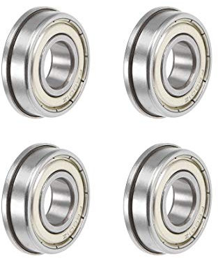 sourcing map 4Stk.F6001ZZ Flanschkugellager 12x28x8mm abgeschirmte Chromstahllager