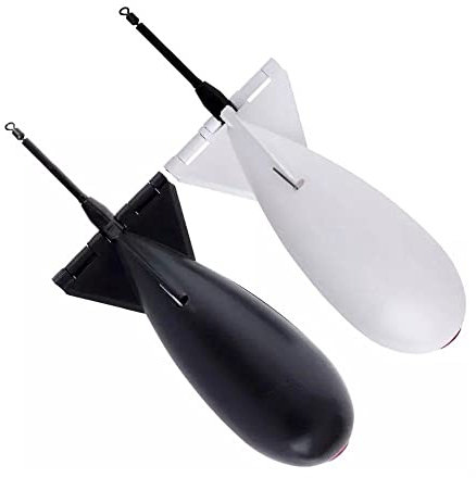 Spomb midi 14,8x5,5cm Black - Futterrakete zum Ausbringen von Karpfenfutter, Spod Rakete zum Karpfenangeln & Friedfischangeln