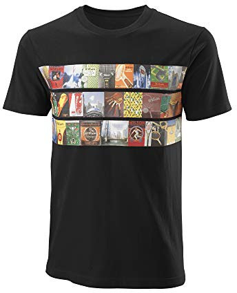 Wilson Herren T-Shirt, PHOTO CTN T-Shirt, Baumwolle, Schwarz, Größe M, WRA798501MD