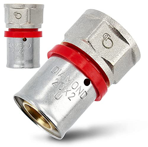 Pressfitting Kupplung PEX 20mm x 1/2 Innengewinde Muffe Übergang für Aluverbundrohr Mehrschichtverbundrohr Verbundrohr Mit Dichtungsringe Oring | Heizungs- Sanitär- Trinkwasserinstallation