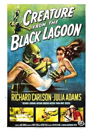 Spiffing Prints Poster Creature from the Black Lagoon, mittelgroß, matt, ungerahmt