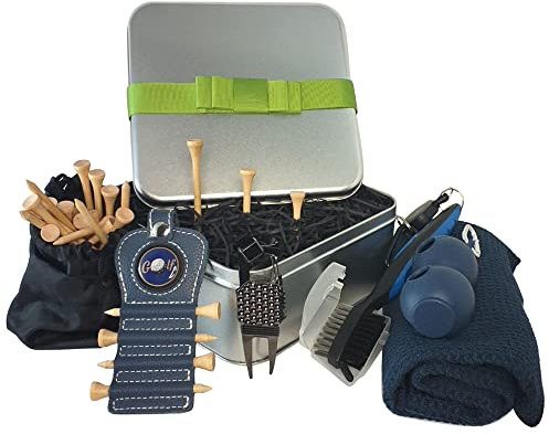 Merry Movers Golf Gifts - Birthday Gifts for Men Who Have Everything - Golf Accessories for Men – Men’s Gadgets 2023 - Multi Tool, Divot, Brush, Towel, Tees, Tee Bag, Tee Holder and Ball Holder