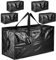 4 Pack 110L Moving Boxes Large Strong with Lid, Heavy Duty Waterproof Storage Box for Moving House, Laundry Bags with Zips, Storage Bags for Clothes, Duvet, Black (Black)