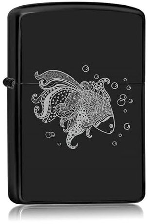 Feuerzeug Schwarz - Fisch