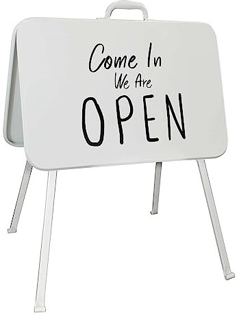 Cartello in acciaio da esterno Open and Closed per locali Closure