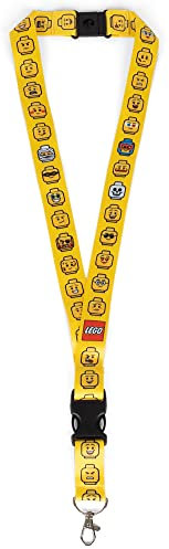 LEGO Umhängeband für Schlüsselanhänger, abnehmbares Umhängeband für Handy, Schlüssel, Ausweise, mit Schnellverschluss und Schnalle, Minifigur, Einheitsgröße, Minifigur, One size