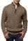 Meilicloth Winterpullover Herren Pullover Half Zip Pullover Herren Winter Warm Strickpullover Sweater Männer Arbeitspullover Basic Pulli Rollkragenpullover Braun XL