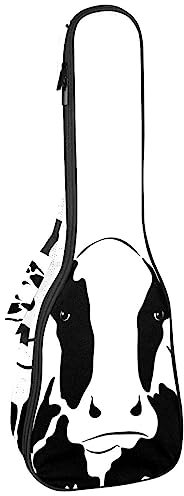 Ukulele Koffer Schwarz-Weiß Kuh Ukulele Tasche 23 Zoll 10Mm Gepolsterte Für Sopran Tenor Konzert Ukulelen