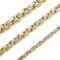 RWQIAN Herren Königskette Kette Gold 65CM Männer Wikinger Halskette Byzantinische Plattenkette Edelstahl 4mm