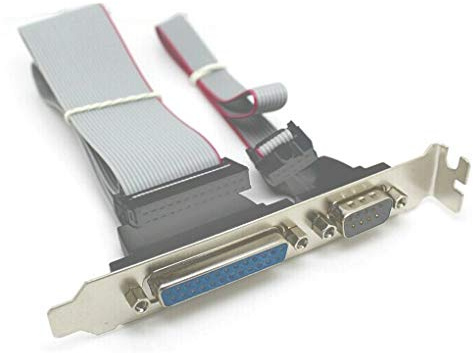 Serielles DB9-poliges COM mit parallelem DB25-poligem LPT-Kabel mit PCI-Steckplatz-Header-Halterung