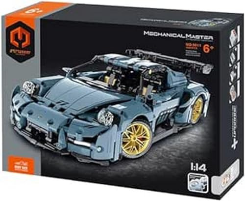 iM.Master STEM Super Auto Bausatz im Maßstab 1:14, 1221 Teile Bausteine, blau