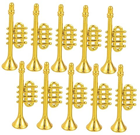 ifundom Einzigartiger Vintage-Christbaumschmuck Musikinstrument-Ornamente 10 Stück Trompetenform Für Dekorationen