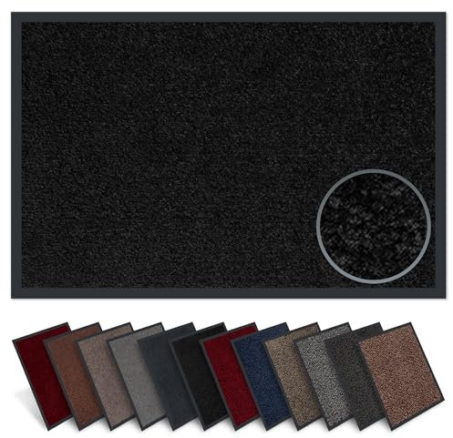 Carpet Diem Fußmatte innen, große Auswahl, Größe: 90x150 cm, Farbe: schwarz - Halten Sie Ihr Zuhause sauber mit unserer Schmutzfangmatte