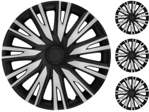 M MOTOS Set 4er Radkappen 14 Zoll - Lachen Sie über Kratzer mit diesen flexiblen, leichten Radkappen 14 Zoll. Einfache Installation, Keine Werkzeuge erforderlich, Schutz vor Verblassen!