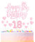 Happy 18th Birthday Candles Cake Toppers Set, Number 18 Candles for Cake, Birthday Party Candles, Light Pink Birthday Cake Candles Heart Star Cupcake Toppers for Girls Women Birthday Cake Decorations