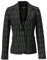 comma Karierte Blazer aus Bouclé-Jersey schwarz 36