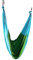 Ejoyous Aerial Yoga Hammock, Anti Foam Handle Yoga Fitness Hanging Swing Sling Hammock with Carry Bag for Relaxing Exercise (Sky blue and fruit green)