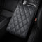 POKSRI accoudoir voiture universel Coussin,Cuir de vachette veritable coussinet d'accoudoir,Housse de console centrale,Mousse memoire pad box(taille C 39x25x5.5cm)