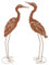 FRANK FLECHTWAREN Metallvogel Rost, 2er Set, Echtrostfinish Maße: Höhe 88 cm, einfache Selbstmontage