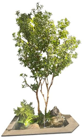KIBONCY Simulated Cherry Blossom Tree Indoor Large Artificial Tree Floor-standing Landscaping Plant Potted Shopping Mall Custom Ornaments Decorative Tree 2m