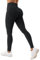 ZAAYO Sport Leggings Damen Nahtlose Invisible Scrunch Butt Leggings Blickdicht Boom Booty Leggings Damen High Waist Po Push Up Gym Yoga Leggings Schwarz M