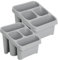 STORM TRADING GROUP 4 Compartment Grey High Grade Plastic Sink Tidy Cutlery Drainer Caddy Holder Utensil Drainer For Home & Kitchen (1)