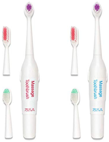 Adults Electric Massage Toothbrush 3 for Head Replacement Battery Operated Porta