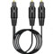 Viojrlly Digital Optical Splitter - in Fibra Ottica Audio Digitale da 1/2, di Collegamento 'Amplificatore di Potenza Digitale Quadrato-Quadrato, In Fibra Ottica Audio per Home Theater, Lettore DVD, TV