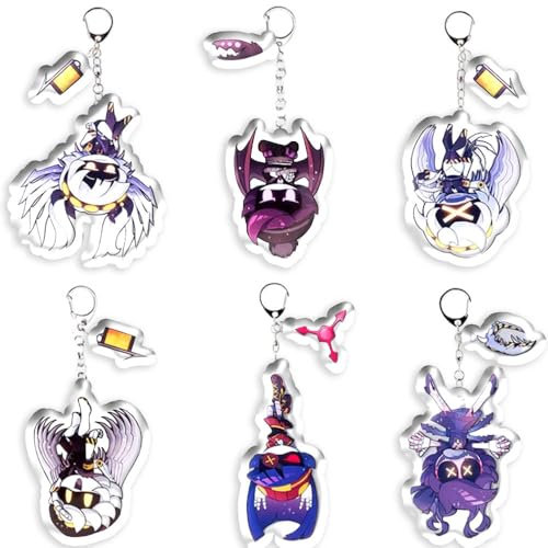 SUJEBRAN Porte-Clés Murders UziDrone 6 Pièces Multicolore (Argent, Divers) - Accessoires Cyn - Jouet - Décoration Clé - Cadeau Anniversaire - Fans de Jeux Vidéo et Dessins Animés