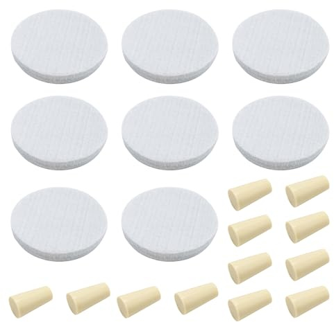 20 x Kaltbrüh-Kaffeefilter und Stopfen, wiederverwendbares Ersatzteil für Toddy Cold Brew System (inklusive 8 Kaffeefilter und 12 Gummistopfen)