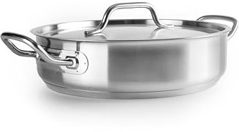 IBILI - Guisera Con Tapa Inox Ebbe 28 Cm, Acero inoxidable 18/10, Apto para induccion