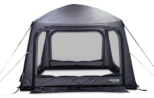 OPUS 3x3m Smart Gazebo: Self-Inflating, Device charging/LED lighting compatible, 4000mm HH waterproof, zip-away sides, perfect for camping, garden, beach, or festivals