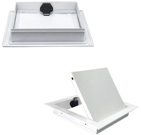 Trampilla Pladur Para Paneles De Yeso 30 × 30, 40 × 40, 50 × 60 Cm. Cuadro Electrico Tapa Registro Electrico De Paneles De Yeso, Techos, Cableado Y Tuberías. Se Abre Empujando(White,40x55cm)