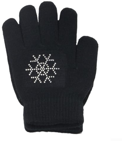 CNANRNANC Warme Baumwoll-Handschuhe mit rutschfester Handfläche, Gummi-Punkte, Stretch-Handschuhe, geeignet für Eiskunstlauf und Eissport