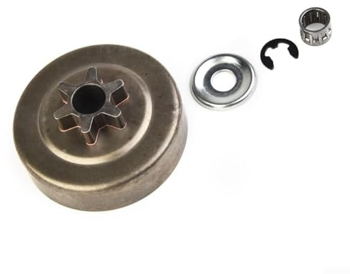 Piñón de tambor de embrague paso 3/8 6T incluyendo arandela de rodamiento de aguja y clip E para motosierra MS170 y MS180