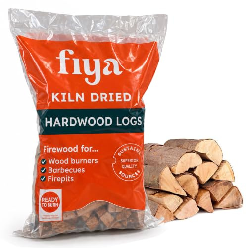1 Pack Fiya Midi Bags Kiln Dried Logs |20L (Approx. 7.3kg Each) | For Pizza Ovens, Fire Pits & Camping Stoves | Fire Logs with Clean Burning, Low Smoke & Easy Lighting for Long-Lasting Heat