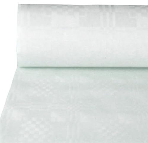 3 Papiertischtuch mit Damastprägung 100 m x 1 m weiss