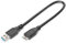 DIGITUS Cable USB 3.2 Gen1 – 0,25 m – USB-A a tipo Micro B – 5 Gbps – para ordenadores, portátiles, discos duros y carcasas SSD – Negro