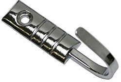 Gardinia Set of 2 Geo Tie Hooks for Gathering and Draping Light Curtain Fabrics with Nails Length 2.5 cm Metal Chrome 3384