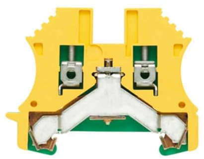 Weidmüller 1010000000 WPE 2,5 Morsetti di Terra Modulari, 1 Pavimento, 2,5 mm²