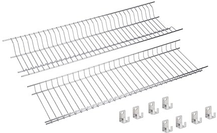 Sauvic Juego de escurreplatos y escurrevasos Acero Inoxidable para armarios de 65 cm.