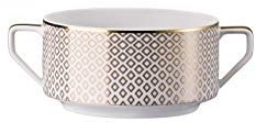 Rosenthal Francis Carreau Beige Suppentasse - Rund - Durchmesser 9,9 cm - Höhe 5,5 cm - 0,350 l, Porzellan Suppen-Obertasse, Creme