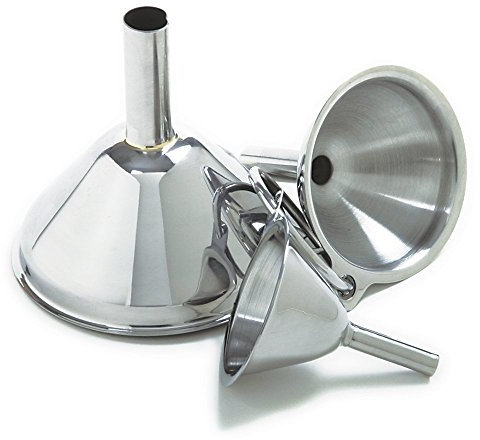 Norpro 18/10 Stainless Steel 3Pc Funnel Set Preserving & Small Bottles (4-Pack)