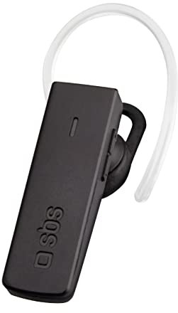 SBS Auricolare mono wireless BT 310 multipoint da ufficio, con archetto, microfono integrato, tasti per musica e chiamate, controllo volume, nero, Unica