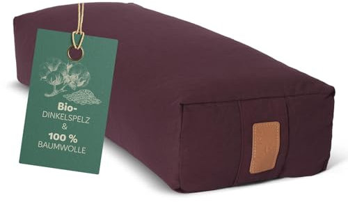 #DoYourYoga Yogabolster »Paravati« mit Bio-Dinkelspelz (KBA), waschbarer Bezug, 67cm x 13cm, Yogakissen/Sitzkissen/Zafukissen für Yin Yoga - Violett
