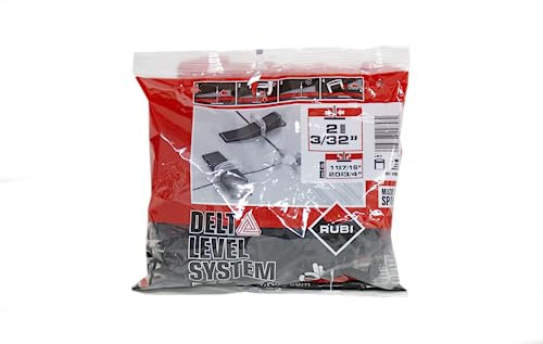 RUBI 2858 | Bridas de Nivelación para Cerámica | Brida de 2 mm para Baldosas Cerámicas de entre 11 y 20 mm | Para Formatos de 30x30 cm y Superiores | 100 unidades | BRIDA DELTA LEVEL SYSTEM