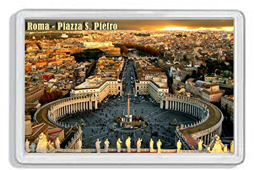 AWS PVC Magnet St Peter's Square Souvenir Vatican City Fridge Magnet Plastic Fridge Magnet with Photo Picture City Rome Italy S. Pietro St. Peter's Square